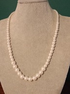 Naszyjnik ze sztucznych pereł, stopniowany 44 cm