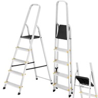 DRABINA ALUMINIOWA DOMOWA JEDNOSTRONNA PROFESJONALNA HIGHER 5 STOPNI 150KG