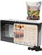 Grill węglowy BBQ Time 44,5 x 21 cm Węgiel do grilla CasusGrill 1 kg Zestaw