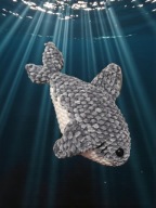 Szydełkowany pluszak Ryba / Rekin - Przytulanka - ręczna robota