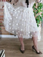 Holly Whyte Lindex spódnica tiulowa rozkloszowana groszki retro vintage L