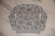 Sweter szary z nadrukiem w kwiaty House r. M