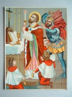 Św. Stanisław Oleodruk chromolitografia obraz