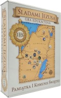 GRA PLANSZOWA ŚLADAMI JEZUSA KOMUNIA PIELGRZYM MAPA ZIEMI ŚWIĘTEJ KARTY 8+