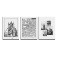 PLAKATY LONDYN, PLAKATY MIAST DO SALONU, SYPIALNI, NA KORYTARZ, 3x30x40cm.