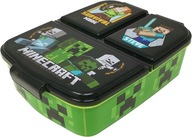 ŚNIADANIÓWKA MINECRAFT PUDEŁKO LUNCHBOX POJEMNIK NA ŚNIADANIE Z KOMORAMI