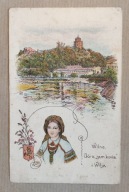 Wilno – Góra Zamkowa i Wiliia | Kresy | ilustrowana pocztówka | obieg 1922