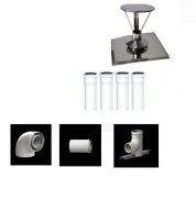 Zestaw 80 4 m PP z kolanem z rewizją 80/125 AL/PP