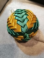 BOMBKA Zieleń zielono złota musztardowa ZE WSTĄŻKI