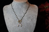 ŁAŃCUSZEK NASZYJNIK ZE STALI CHIRURGICZNEJ 316L POZŁACANY ZAWIESZKA