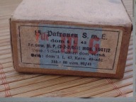 Pudełko po amunicji Mauser ---MG - 15 Patronen S.m.E