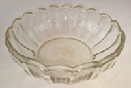 Szklany głęboki półmisek z PRL 19,5 x 6,5 cm grube szkło 8 mm