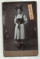 Bielsko - Biała , panna w stroju regionalnym , Bielitz , fot. Kleinberger