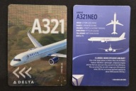 Karta kolekcjonerska DELTA Air Lines 2025 AIRBUS A321 - Pilot Trading Cards