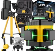 POZIOMNICA LASEROWA POZIOMICA 4D 16 LINII KRZYŻOWA 360 LASER ZESTAW STATYW