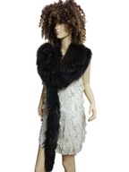 duży KOŁNIERZ FUTRO NATURALNE JENOTA lisa