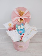 PREZENT DLA NOWORODKA BABY NARODZINY DZIECKA GOTOWY ZESTAW BEJBI BOX RÓŻOWY