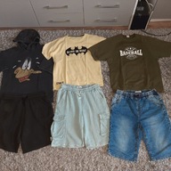 RESERVED COOL CLUB C&A t-shirt szorty r.164 6 szt jak nowe BATMAN DUFFY