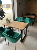 Stół industrialny lite drewno 140x80cm LOFT