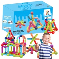 KLOCKI MAGNETYCZNE GALAXIA DUŻE KONSTRUKCYJNE DLA DZIECI 120 EL MAGNETIC