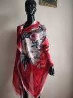 SZAL Z JEDWABIEM w kwiaty