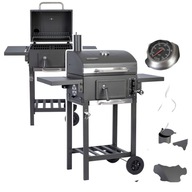 Grill węglowy ogrodowy z termometrem kominem popielnik Berdsen 42 x 31,5 cm