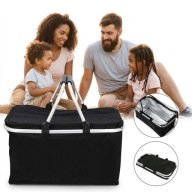 KOSZ PIKNIKOWY TERMICZNY SKŁADANY TORBA TURYSTYCZNA TERMOIZOLACYJNA 30L