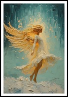 A2 PLAKAT ANIOŁ, PLAKAT Z ANIOŁEM, ANIELSKIE SKRZYDŁA, MALARSTWO SZTUKA