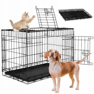 KLATKA KENNELOWA Składana Metalowa dla Zwierząt Psa Kota 85x60x70cm XL