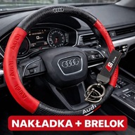 Pokrowiec na kierownice Premium AUDI + Brelok