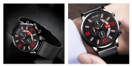 2022 zegarek męski Yolako czarno-czerwony