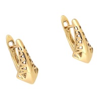 83846 KOLCZYKI 18K POZŁACANE 15/8 MM eleganckie ażurowe