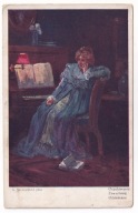 K. Szczawiński kobieta przy Pianinie oczekiwanie ok.1920r.