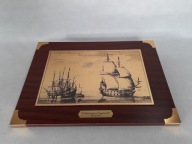 OBRAZ STATEK ŻAGLOWIEC MOSIĄDZ NA DESCE