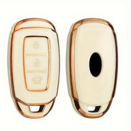 Biało-złote etui na kluczyk HYUNDAI Sonata ix25 ix35 Accent – 3 przyciski