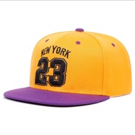 Czapka snapback NEW YORK 23 fioletowo-żółta | Streetwear unisex