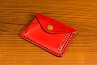 Etui na karty z kieszonką na monety, ręcznie wykonane, handmade