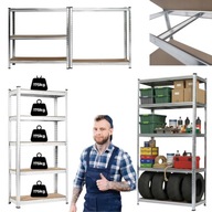 REGAŁ METALOWY MAGAZYNOWY DO GARAŻU NA KSIĄŻKI WARSZTATOWY 180x90x40 875KG