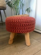 MAMAJASTUDIO Pokrowiec na stołek,taboret, 30x10cm ceglany.