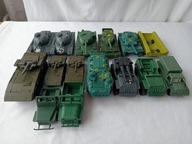 Zestaw pojazdów czołgów i innych 14 sztuk figurki żołnierzyki 1:72