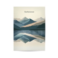 PLAKAT GÓRY KARKONOSZE, GRAFIKA DO SALONU, SYPIALNI, NA KORYTARZ, 40x60cm.