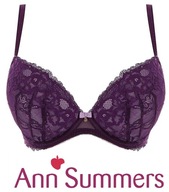 Śliczna markowa bielizna ANN SUMMERS SEXY LACE UK 38C EUR 85C lilac