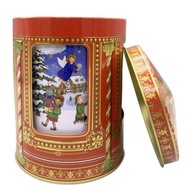 Opakowanie na Prezent Puszka METALOWA "Karuzela Świąteczna Muzyczna"16x12cm