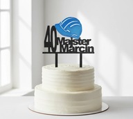 topper na tort dekoracja personalizacja KASK !!WYBÓR KOLORÓW