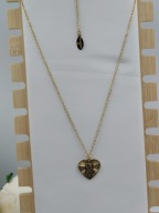 Blueberry Złoty Naszyjnik damski Szkaplerz Serce Stal 316L styl