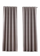 Zasłona termiczna zaciemniająca beżowo szara 145x135cm taśma wielofunkcyjna