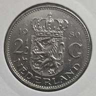 *HOLANDIA [0220]*2 1/2 guldena 1980 Królowa Juliana, Herb Lew (heraldyka)