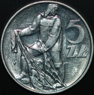 5 złotych 1974 - Rybak - ładny egzemplarz