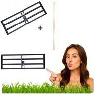 RĘCZNY NIWELATOR TERENU 90X40 CM + TRZONEK RÓWNIARKA DO TRAWY PODŁOŻA