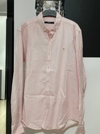 O Koszula Avva pudrowy róż subtelne artystyczne romby bawełna 100% M